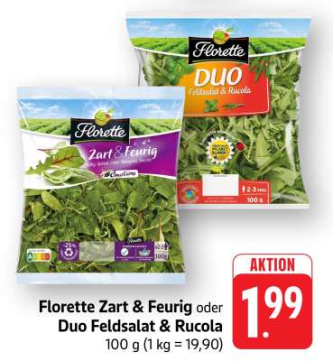 Florette Zart & Feurig oder Duo Feldsalat & Rucola