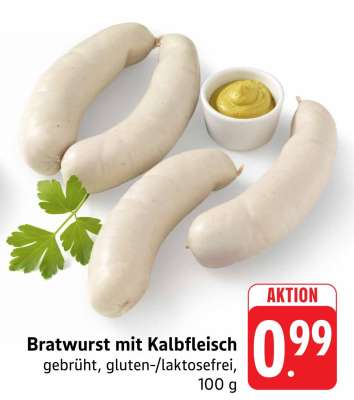 Bratwurst mit Kalbfleisch