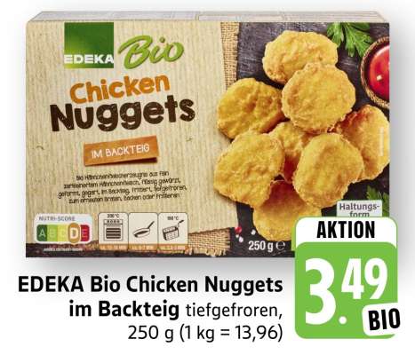EDEKA Bio Chicken Nuggets im Backteig