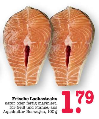 Frische Lachssteaks