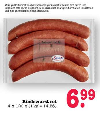 Rindswurst rot