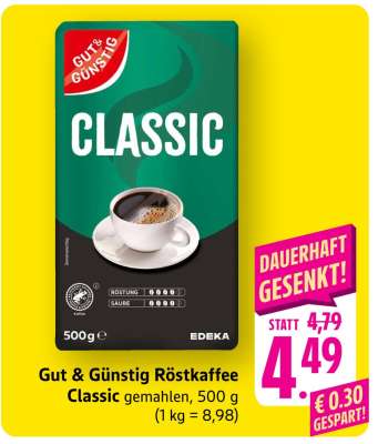 Gut & Günstig Röstkaffee Classic