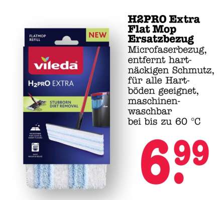 H2PRO Extra Flat Mop Ersatzbezug