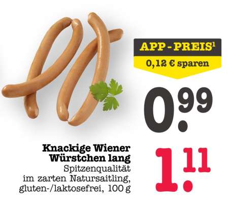 Knackige Wiener Würstchen lang