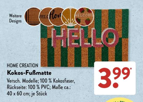 HOME CREATION Kokos-Fußmatte