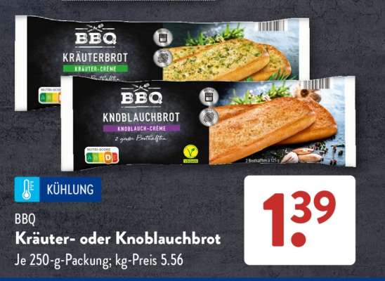 BBQ Kräuter- oder Knoblauchbrot