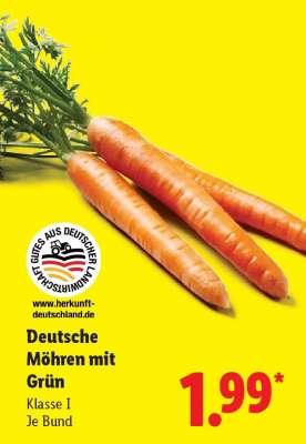 Deutsche Möhren mit Grün