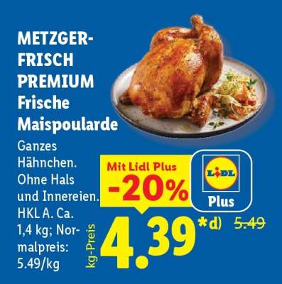 METZGER-FRISCH PREMIUM Frische Maispoularde