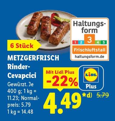 Metzgerfrisch Rinder-Cevapcici