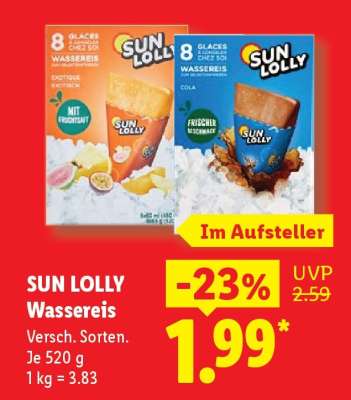 Sun Lolly Wassereis