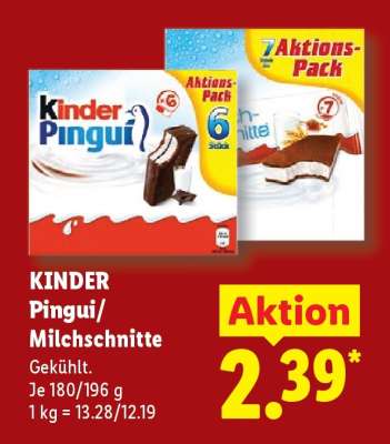 Kinder Pingui/ Milchschnitte