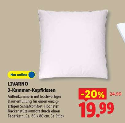 LIVARNO 3-Kammer-Kopfkissen