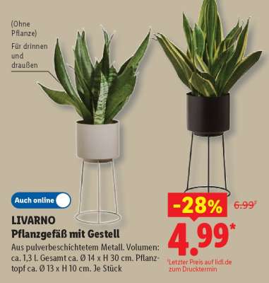 LIVARNO Pflanzgefäß mit Gestell