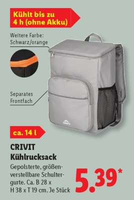 CRIVIT Kühlrucksack