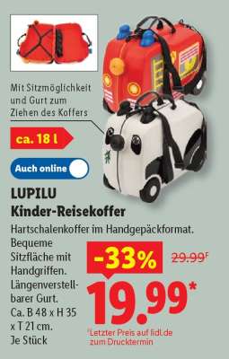 LUPILU Kinder-Reisekoffer
