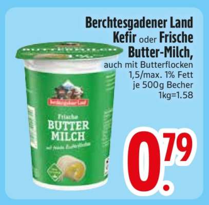 Berchtesgadener Land Kefir oder Frische Butter-Milch