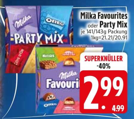 MILKA Favourites oder Party-Mix