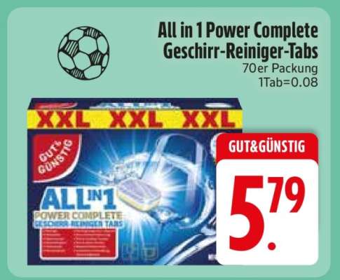 All in 1 Power Complete Geschirr- Reiniger-Tabs