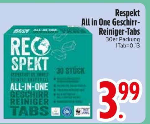 Respekt All in One Geschirr-Reiniger-Tabs