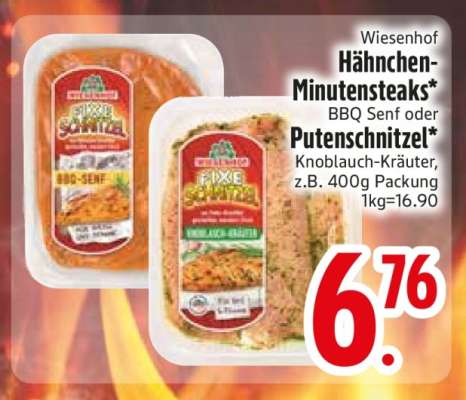 Wiesenhof Hähnchen-Minutensteaks oder Putenschnitzel