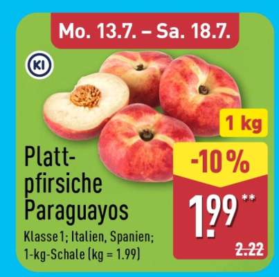 Plattpfirsiche „Paraguayos“