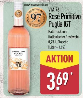 VIA 76 Rosé Primitivo Puglia IGT