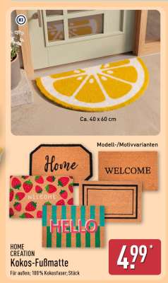 HOME CREATION Kokos-Fußmatte