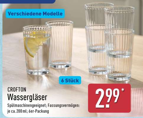 CROFTON Wassergläser