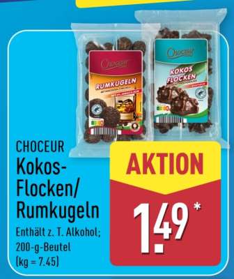 CHOCEUR Kokos-Flocken/Rumkugeln