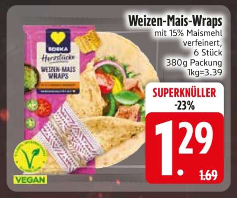 Weizen-Mais-Wraps