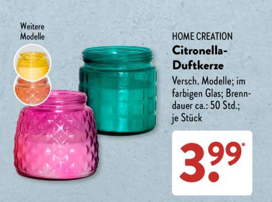HOME CREATION Citronella-Duftkerze