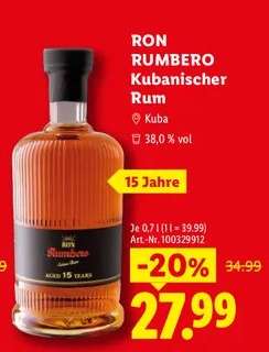 Ron Rumbero Kubanischer Rum