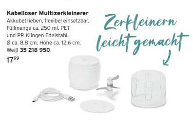 Kabelloser Multizerkleinerer