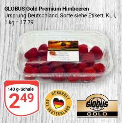 GLOBUS Gold Premium Himbeeren
