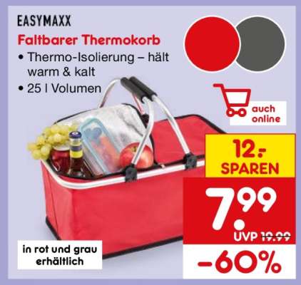 EASYMAXX Faltbarer Thermokorb