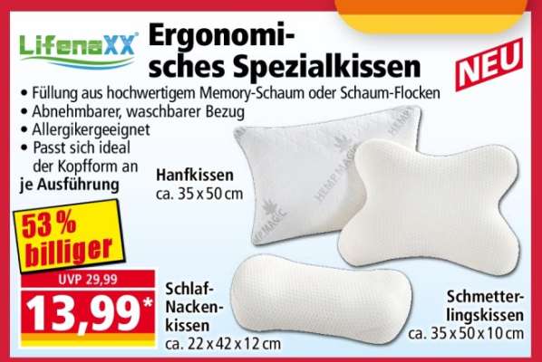 Ergonomisches Spezialkissen
