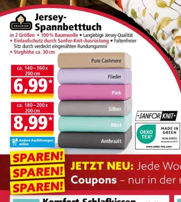 Jersey Spannbetttuch