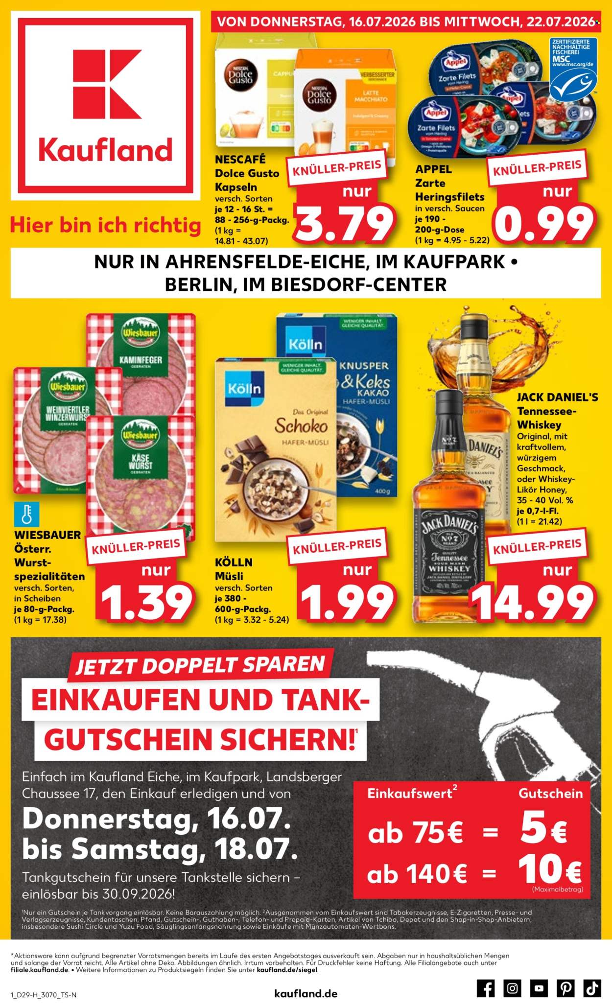 Leták Kaufland - 16.7.2026 - 22.7.2026. Strana 1