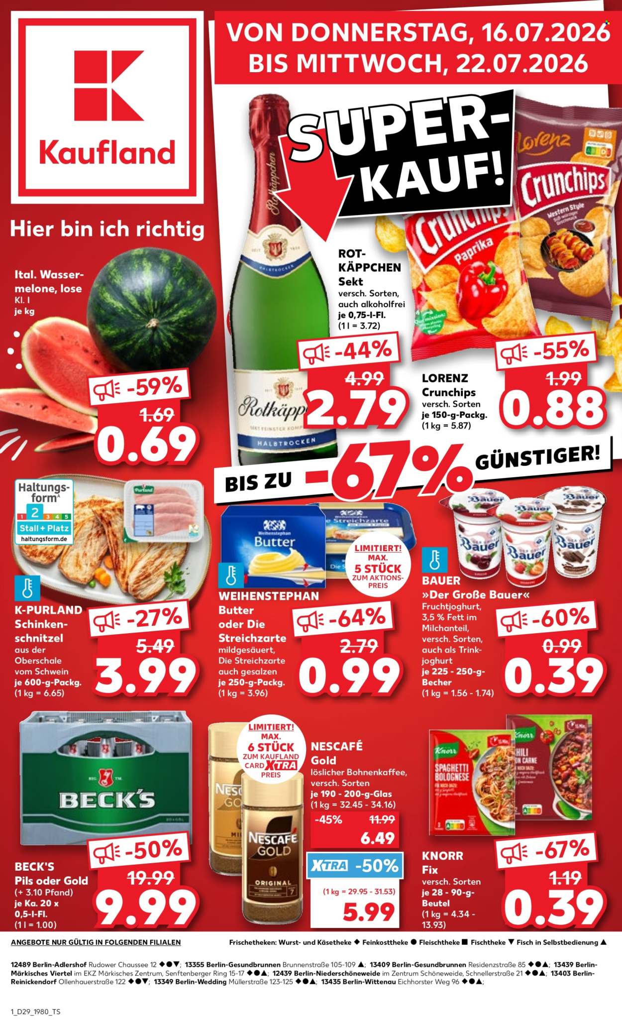 Kaufland Prospekte  - 16.07.2026 - 22.07.2026. Seite 1