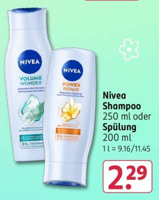 Nivea Shampoo 250 ml oder Spülung 200 ml