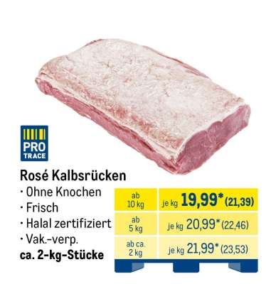 Rosé Kalbsrücken