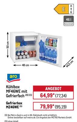 Kühlbox MF46WE mit Gefrierfach