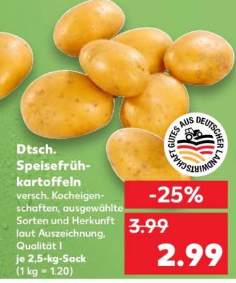 Dtsch. Speisefrühkartoffeln