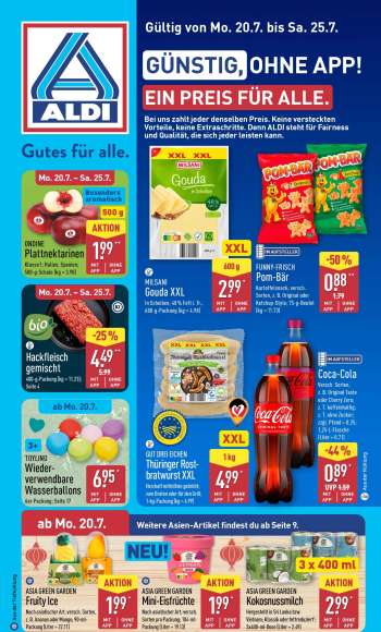 Prospekte ALDI Nord - 20.07.2026 - 25.07.2026.