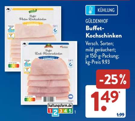 GÜLDENHOF Buffet-Kochschinken