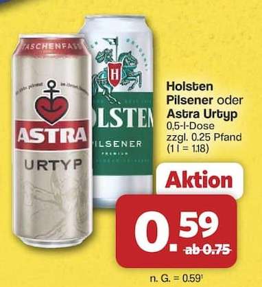 Holsten Pilsener oder Astra Urtyp