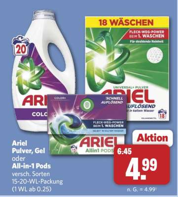 Ariel Pulver, Gel oder All-in-1 Pods