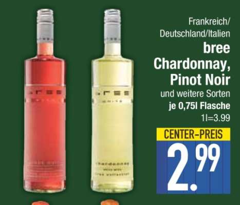 bree Chardonnay, Pinot Noir