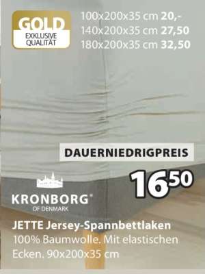 KRONBORG JETTE Jersey-Spannbettlaken