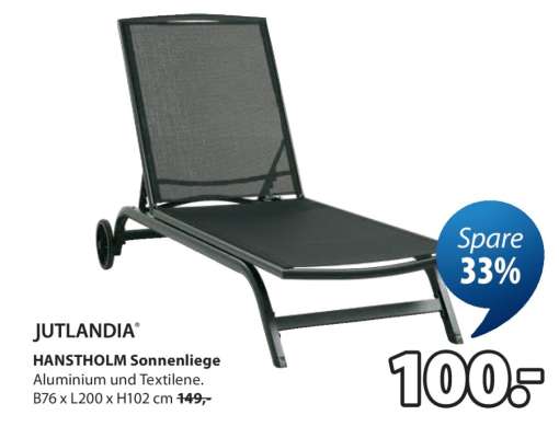 JUTLANDIA HANSTHOLM Sonnenliege